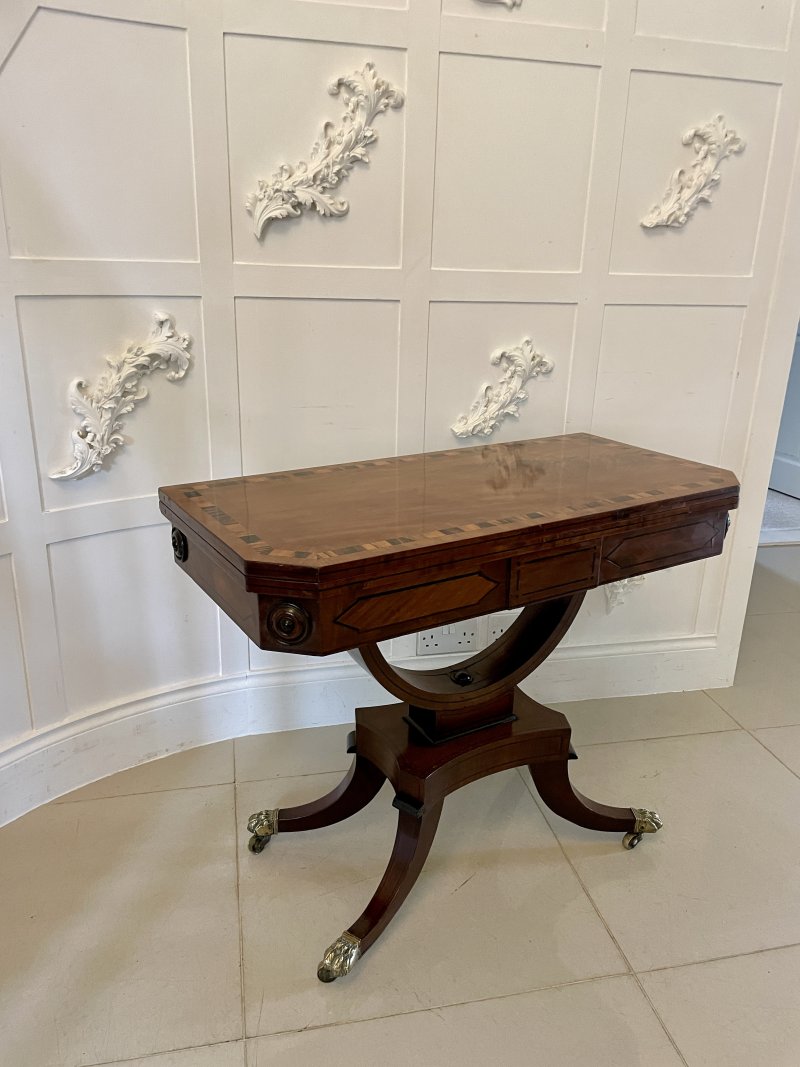 Outstanding Quality Antique Regency Mahogany Card/Console Table